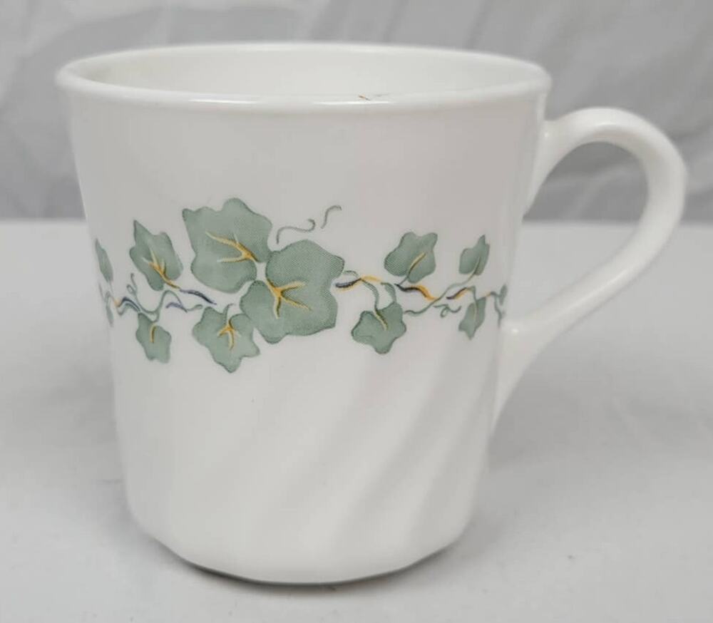 Corning Ware Corelle Callaway Swirl Ivy Tea Coffee Cup Mug